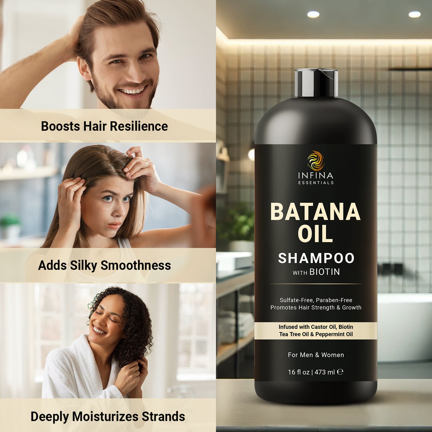 Batana Oil Shampoo with Biotin (16 floz)