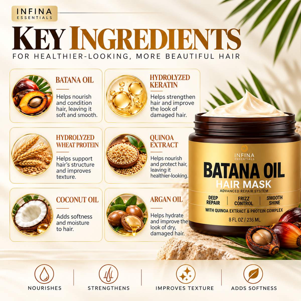 Batana Oil Hair Mask (8floz)
