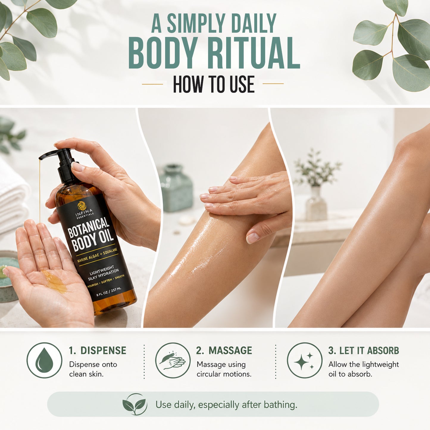 Botanical Body Oil for Dry Skin (8floz)
