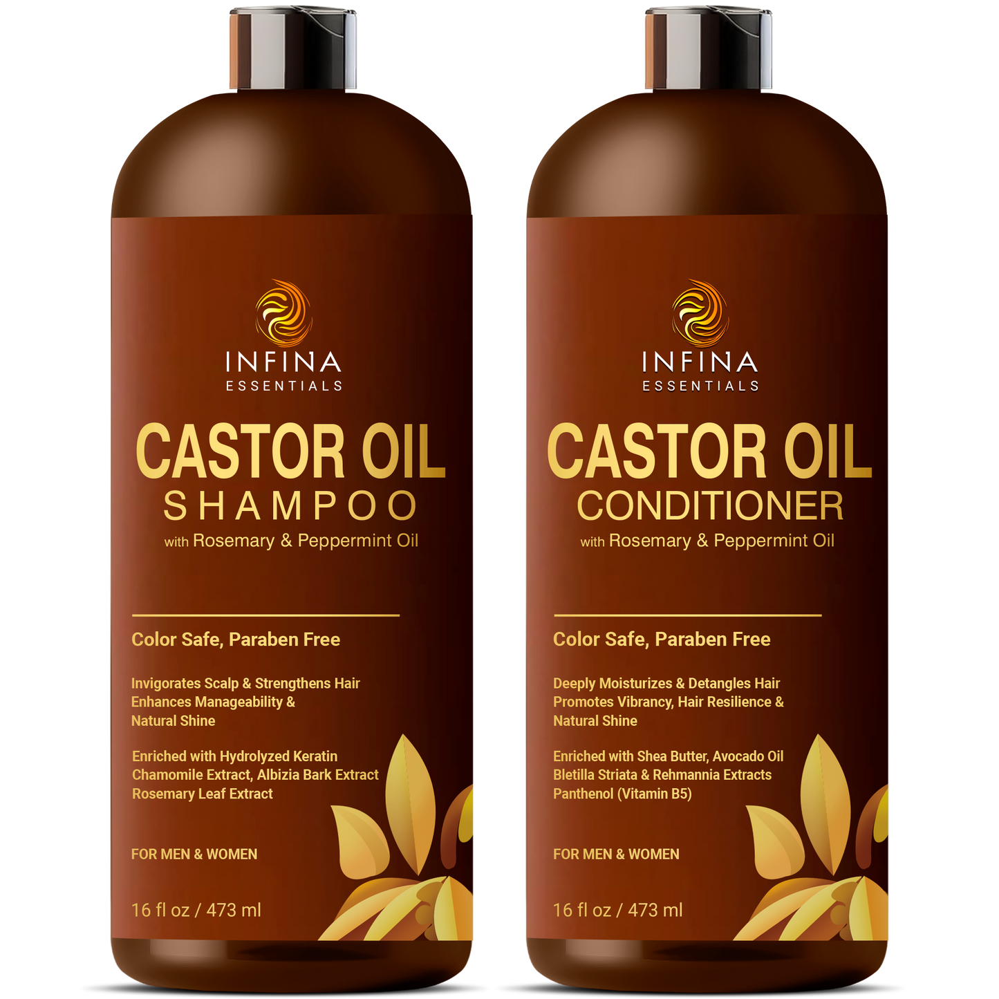 Castor Oil Shampoo and Conditioner (16 fl oz)