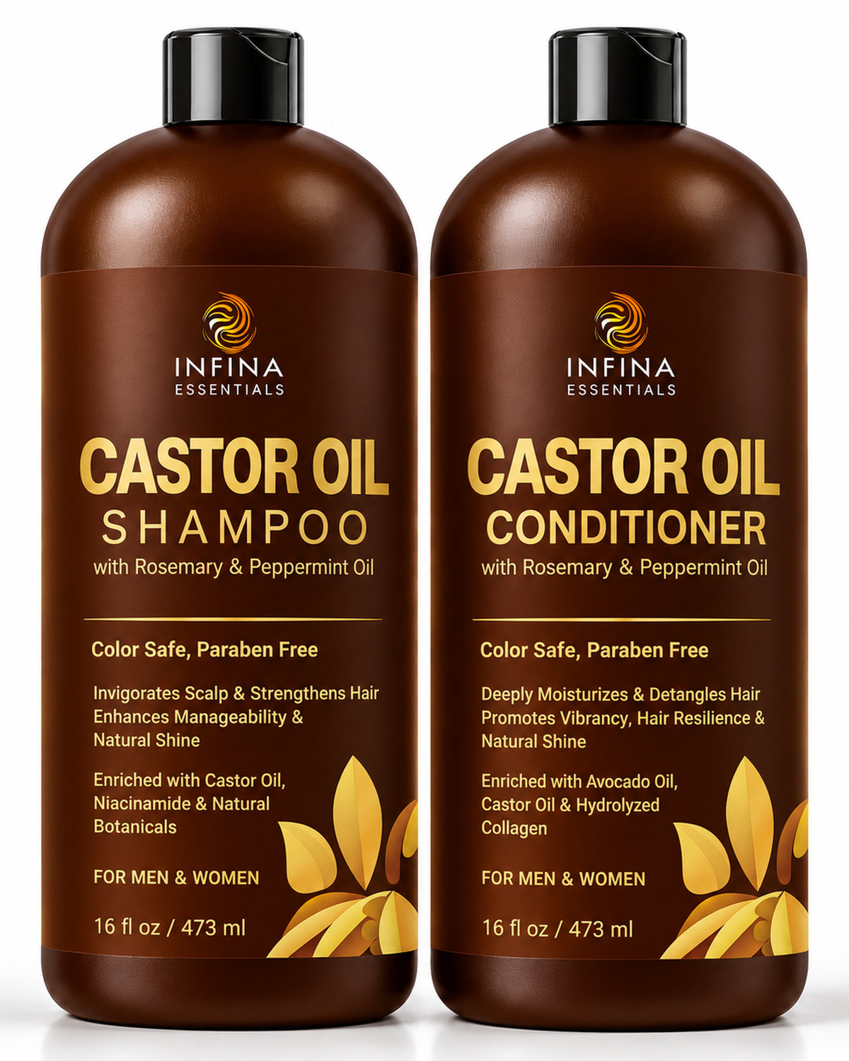 Castor Oil Shampoo and Conditioner (16 fl oz)