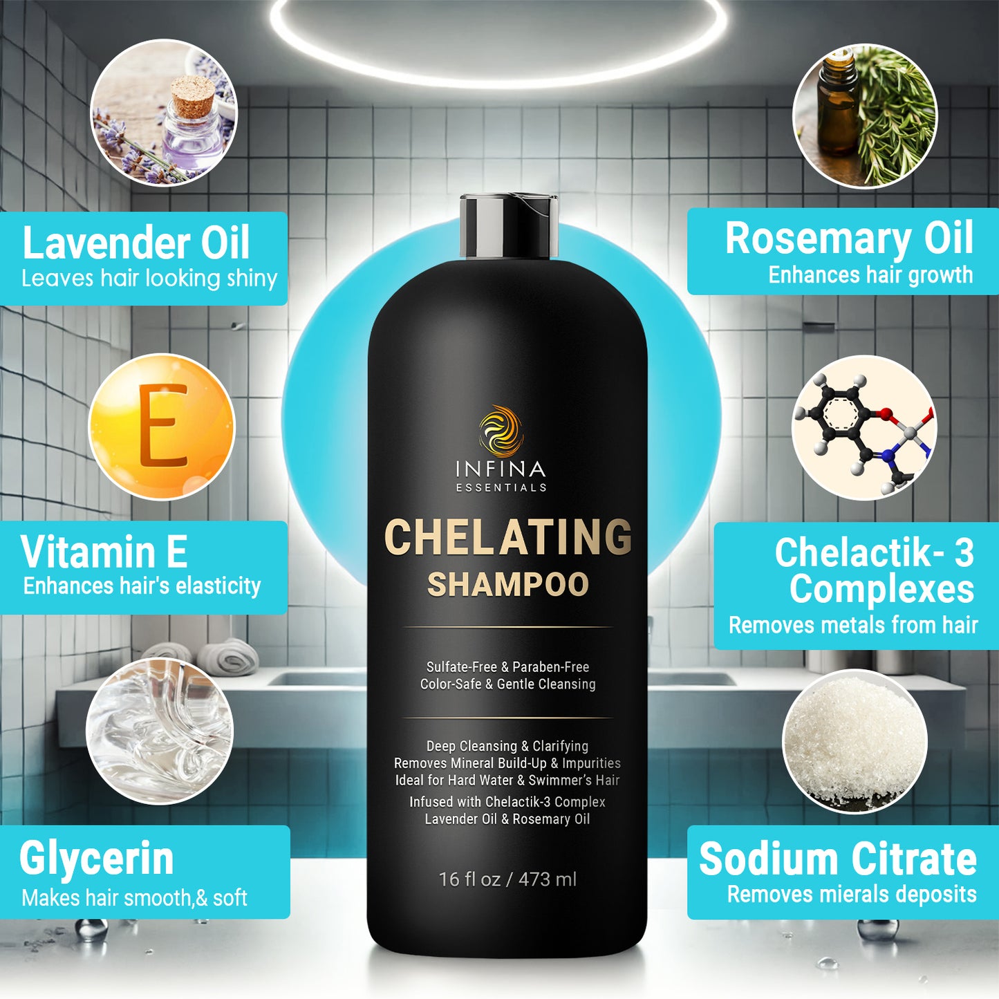 Chelating Hard Water Shampoo (16 fl oz)