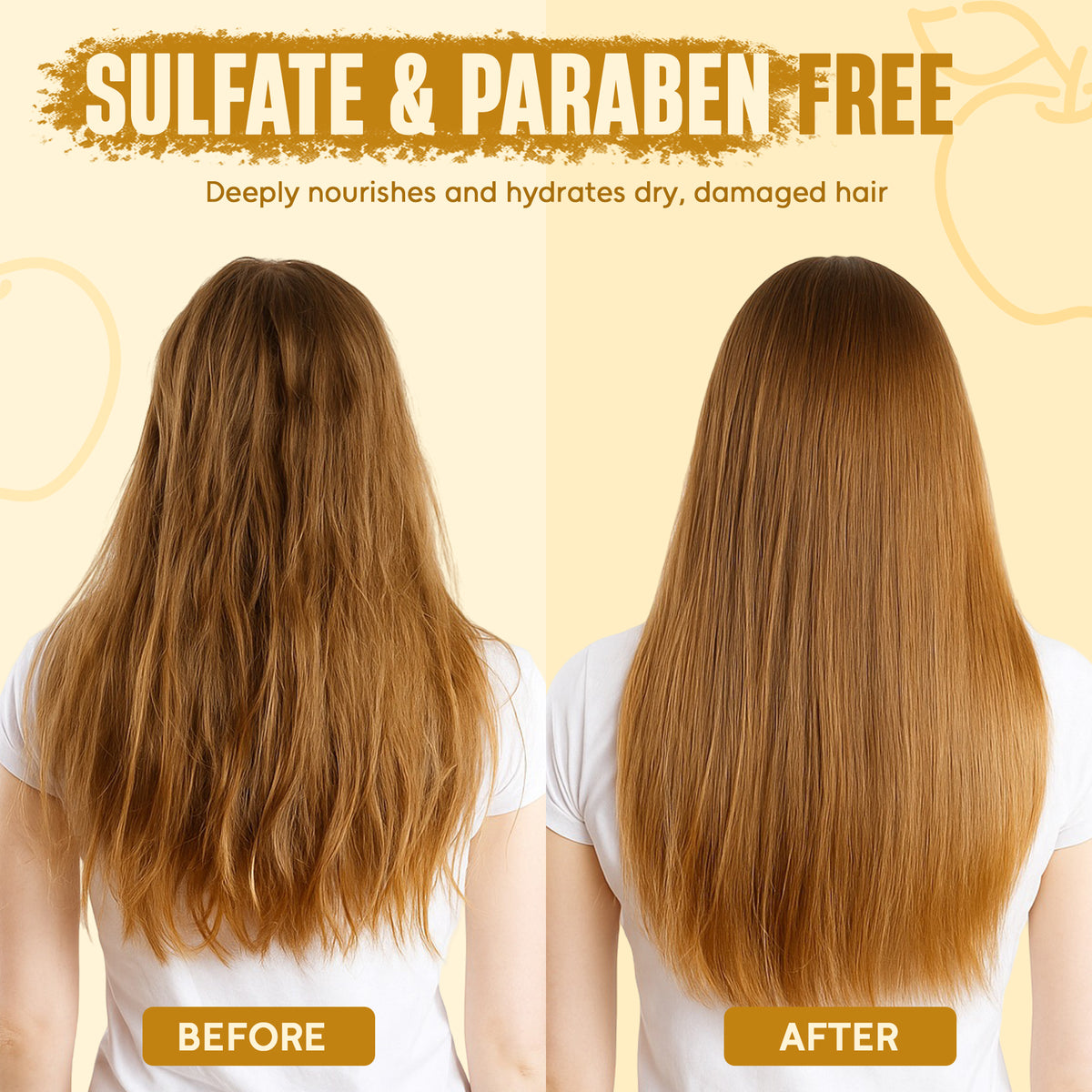 Apple Cider Vinegar Shampoo & Conditioner with Batana & Tea Tree Oil (16 floz)
