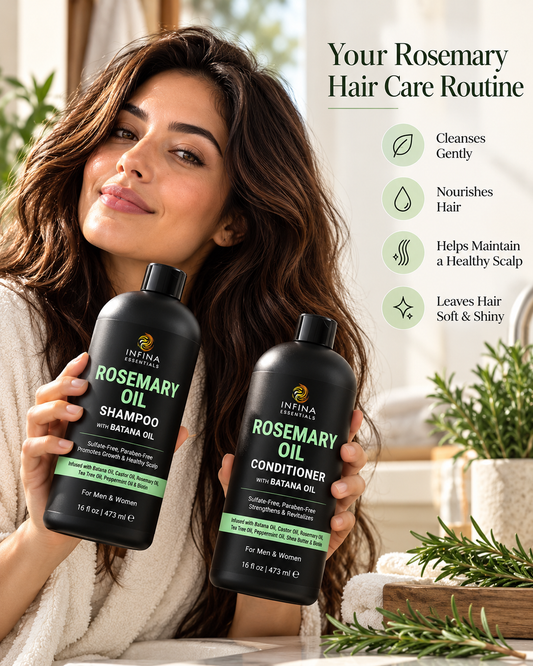 Rosemary Oil Shampoo and Conditioner with Batana Oil (16 floz)