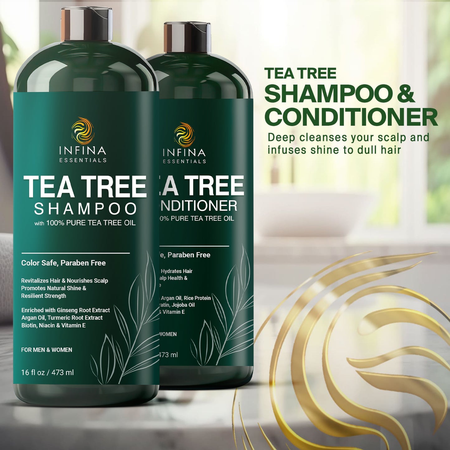 Tea Tree Shampoo and Conditioner (16 fl oz)