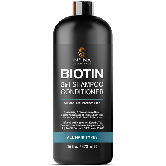 Biotin Shampoo and Conditioner 2 in 1 for Men & Women (16 fl oz)