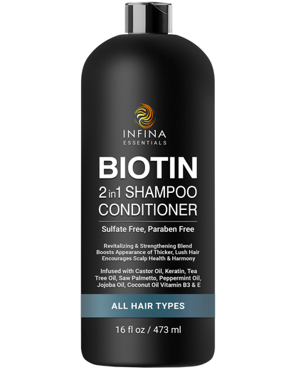 Biotin Shampoo and Conditioner 2 in 1 (16 fl oz)