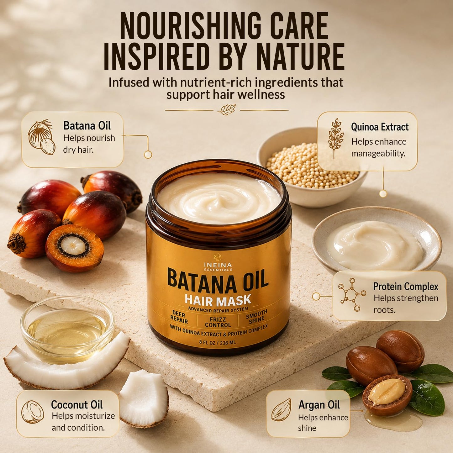 Batana Oil Hair Mask (8floz)