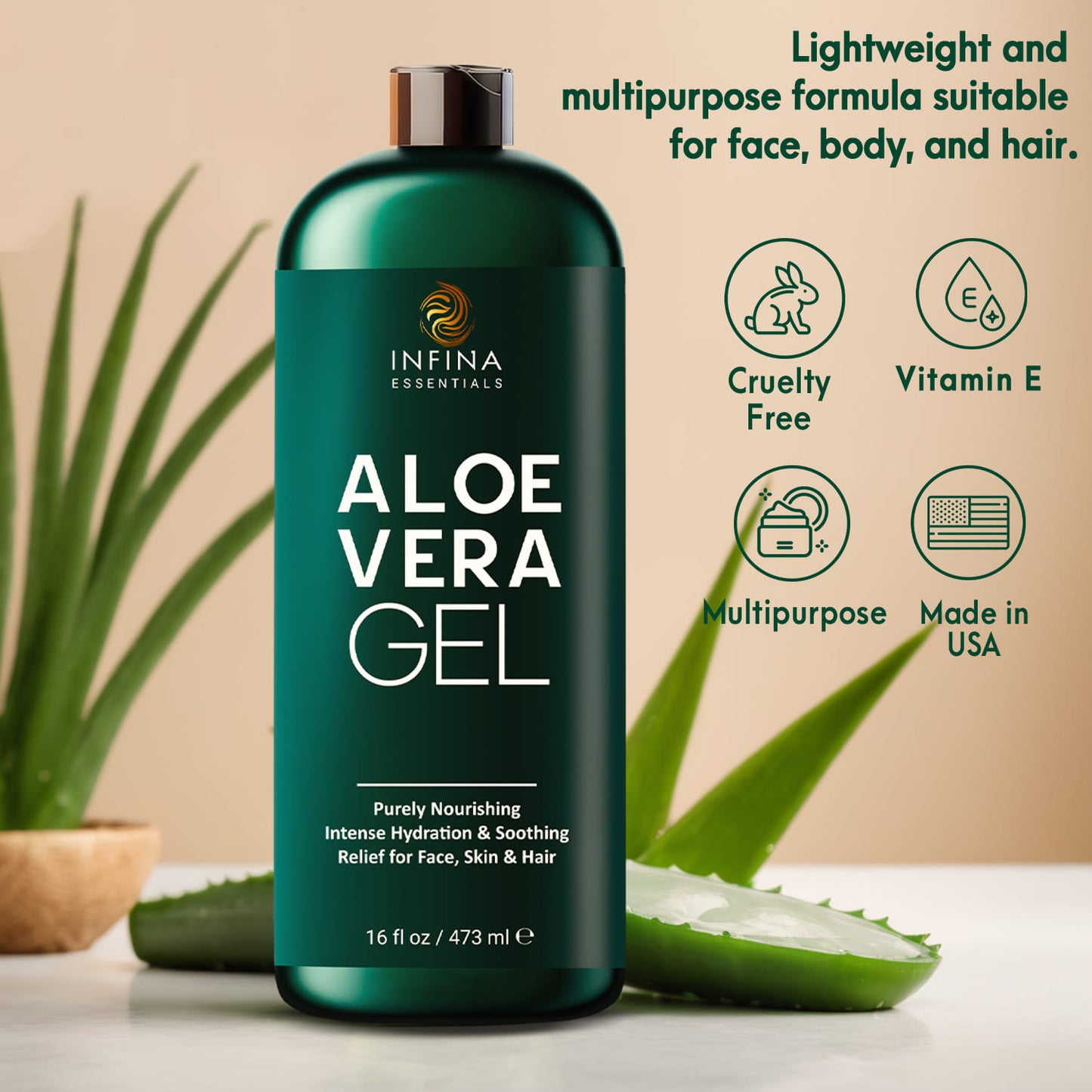 Aloe Vera Gel (16 fl oz)