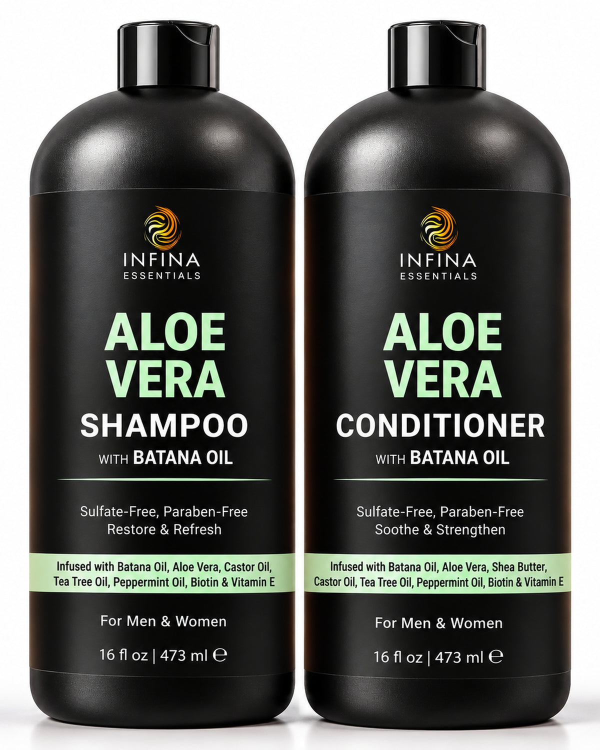 Aloe Vera Shampoo & Conditioner with Batana Oil (16 floz)