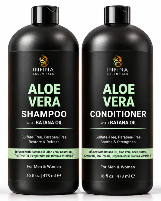 Aloe Vera Shampoo & Conditioner with Batana Oil (16 floz)
