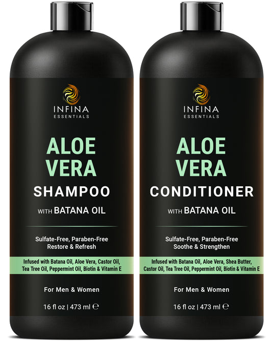Aloe Vera Shampoo & Conditioner with Batana Oil (16 floz)