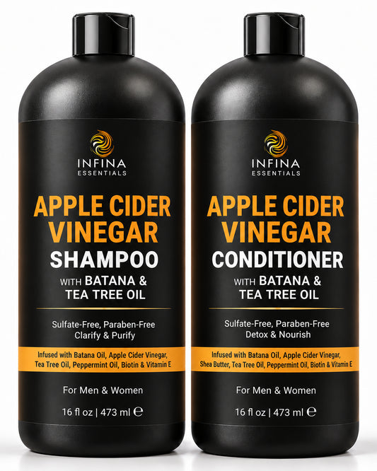 Apple Cider Vinegar Shampoo & Conditioner with Batana & Tea Tree Oil (16 floz)