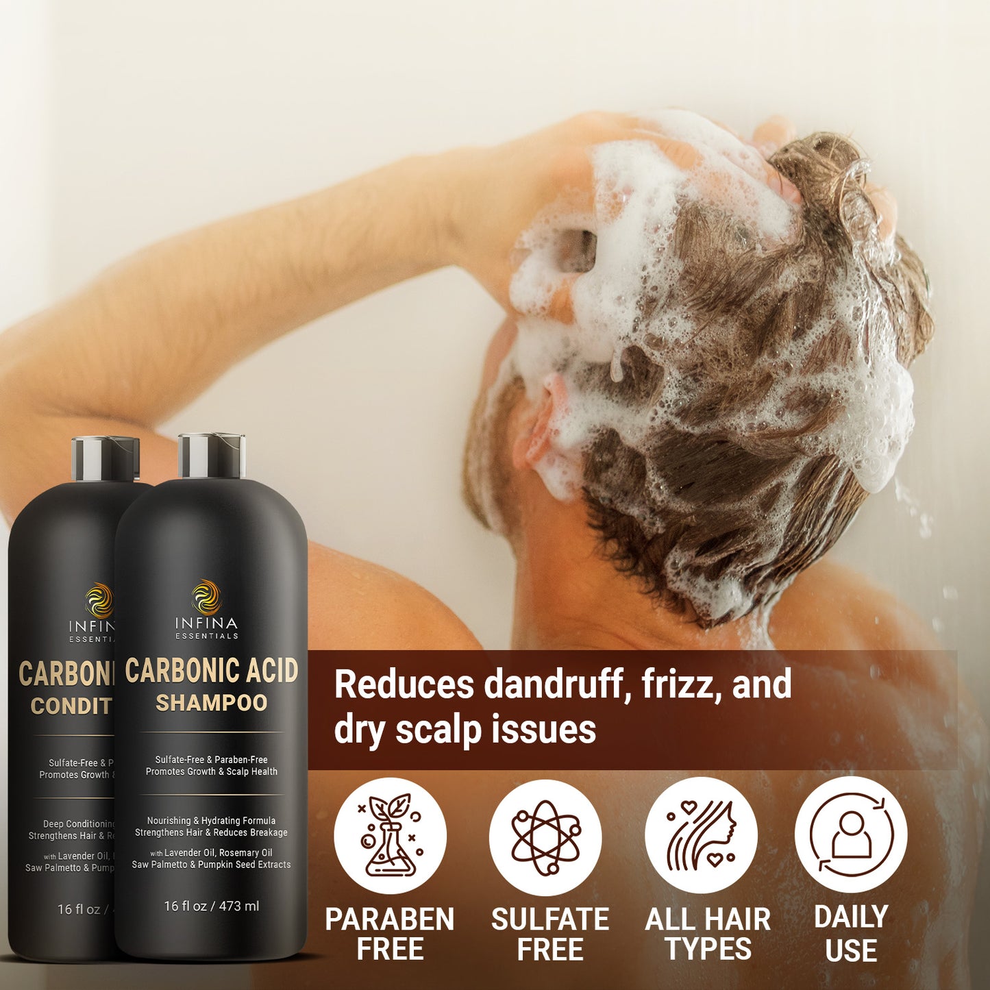 Carbonic Acid Shampoo & Conditioner (16 fl oz)