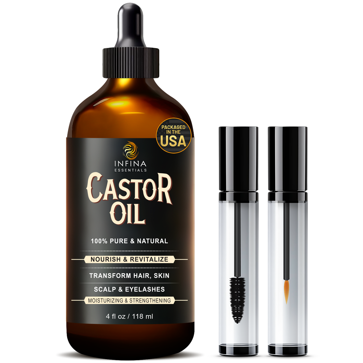 Castor Oil Cold Pressed Unrefined (4 fl oz)