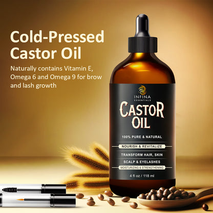 Castor Oil Cold Pressed Unrefined (4 fl oz)