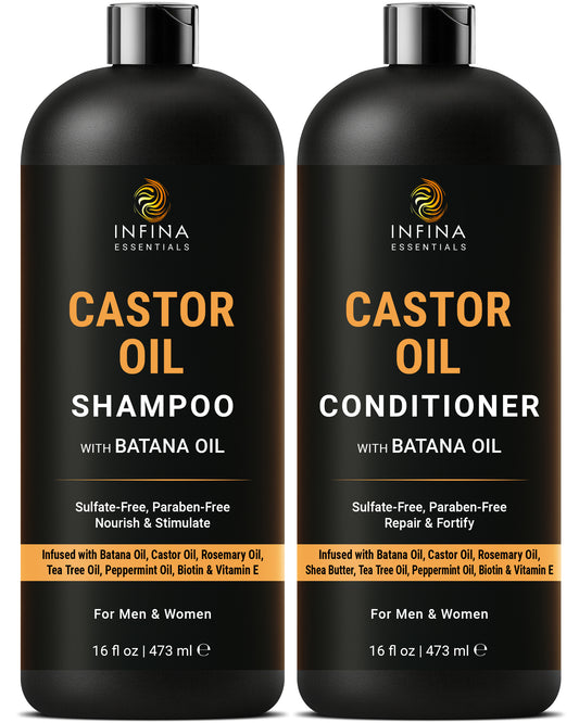 Castor Oil Shampoo and Conditioner Set with Batana Oil (16 floz)