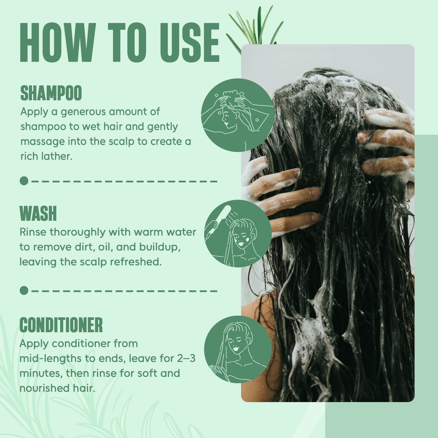 Rosemary Oil Shampoo and Conditioner with Batana Oil (16 floz)