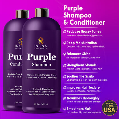 Purple Shampoo & Conditioner (16 fl oz)