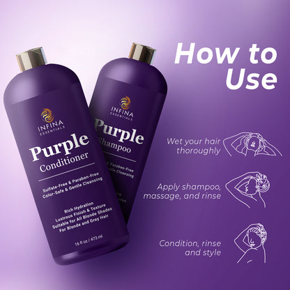 Purple Shampoo & Conditioner (16 fl oz)