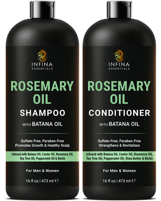 Rosemary Oil Shampoo and Conditioner with Batana Oil (16 floz)