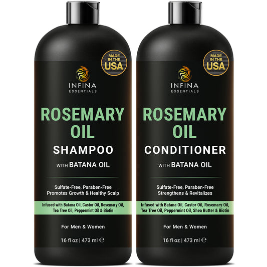 Rosemary Oil Shampoo and Conditioner with Batana Oil (16 floz)
