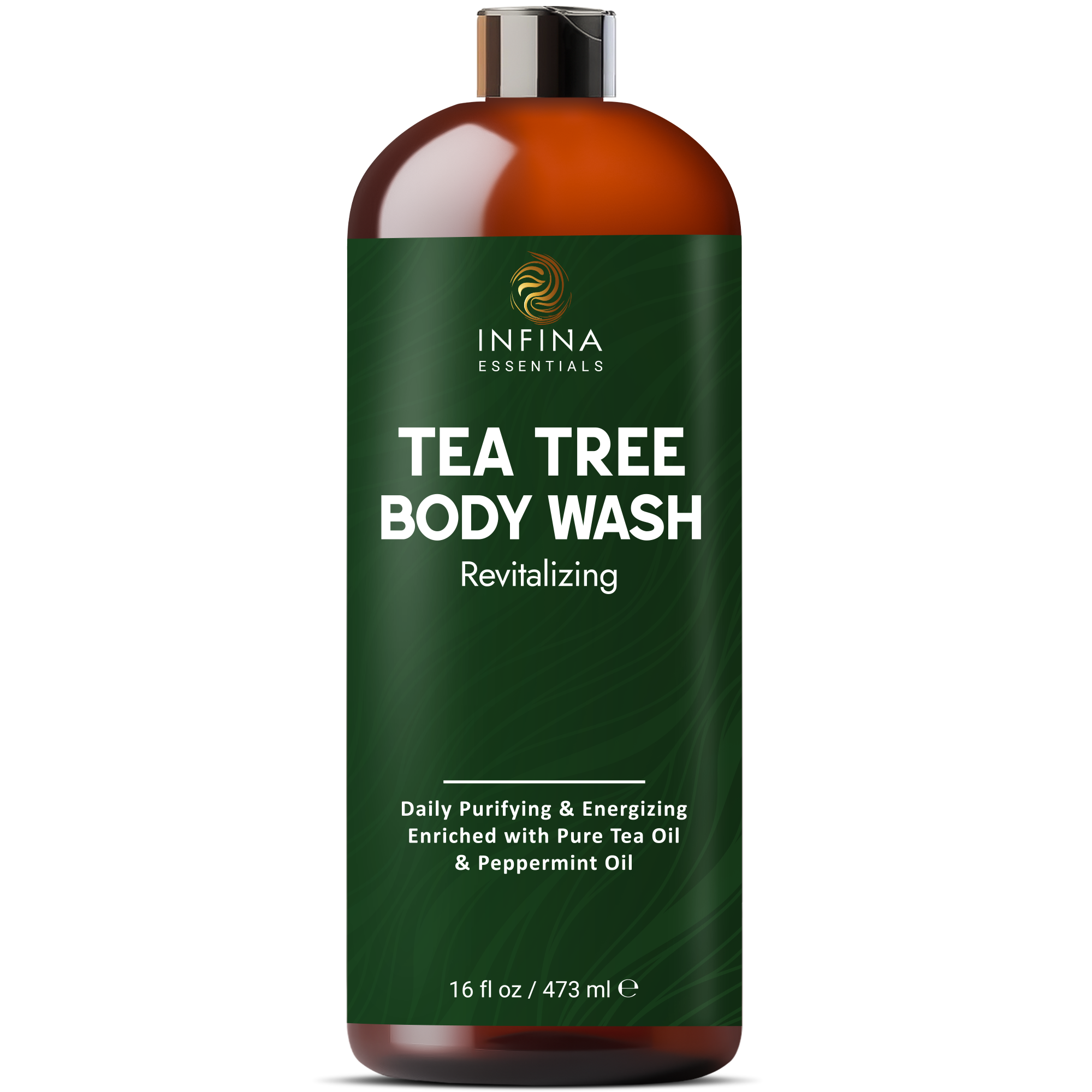 Tea Tree Body Wash for Men & Women (16 fl oz) infinaessentials
