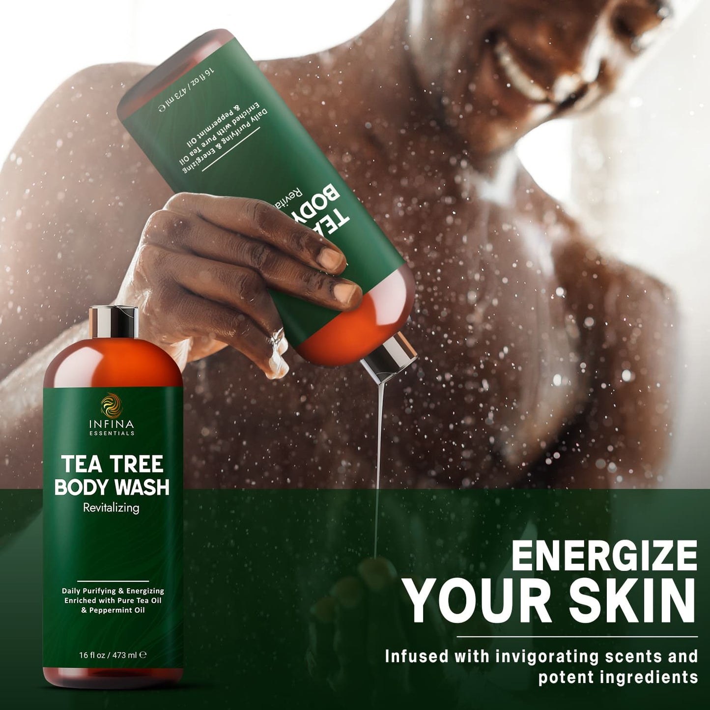 Tea Tree Body Wash for Men & Women Twin Set