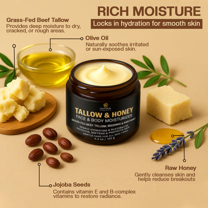 Tallow and Honey Face and Body Moisturizer (4.4floz )