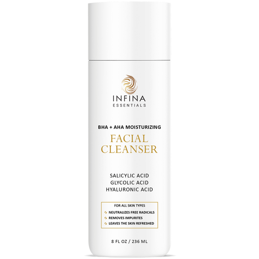 Hydrating Facial Cleanser, 8 fl oz - Cleanser with Hyaluronic Acid & Antioxidants - for All Skin Types